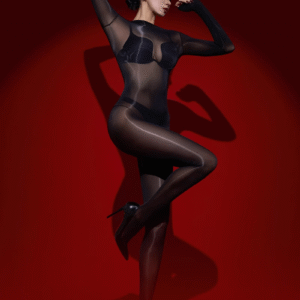 Glossy Silky Smooth Erotic Full-Body Bodystocking