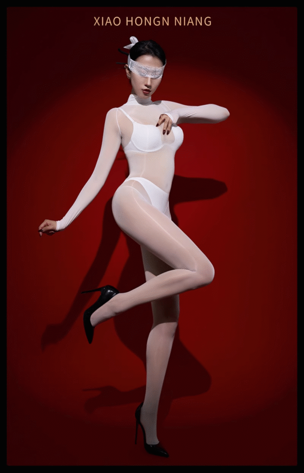 Glossy Silky Smooth Erotic Full-Body Bodystocking
