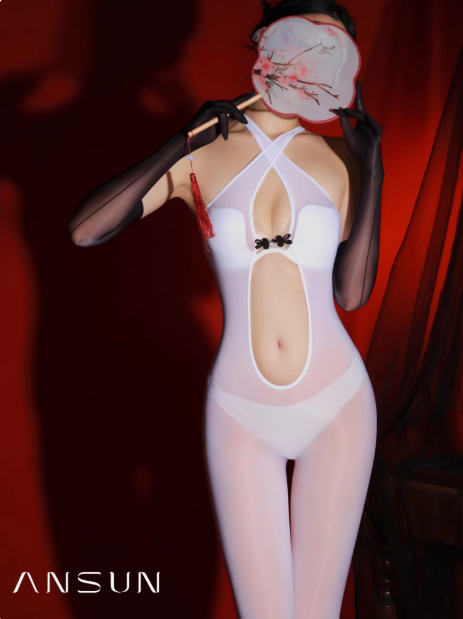 10D Halter Backless Cross-Strap Split-Open Sexy Bodystocking