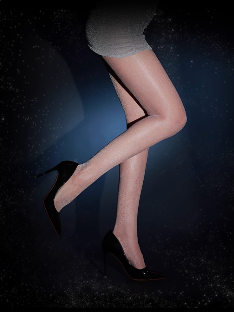 Pearlescent Glossy Ultra-sheer 1D Anti-snag Starry Sky Pantyhose