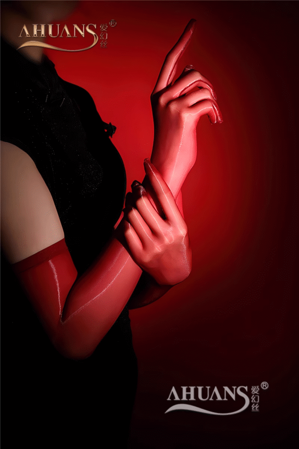 029-4 Ultra-thin Silky Glossy High-Stretch Five-Finger Pantyhose Gloves