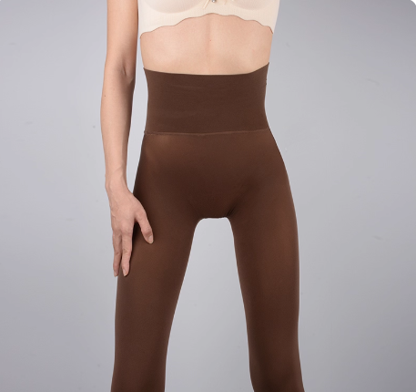 076-3 120D High-Waisted Deep Crotch Plus Size Velvet pantyhose